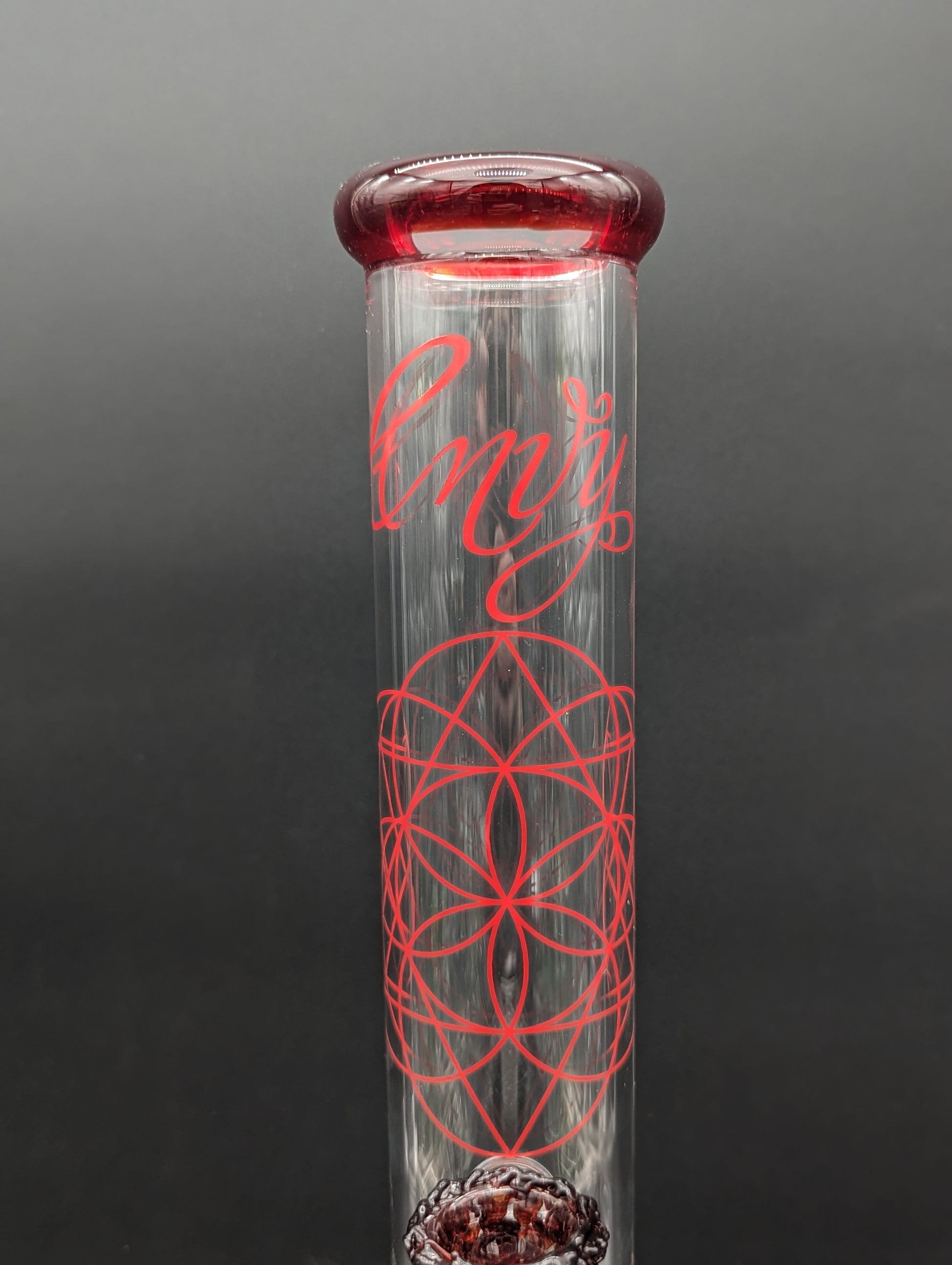 Envy Glass 16" "Pop Rocks" Dual Perc Recycler Straight Tube-Avernic Smoke Shop