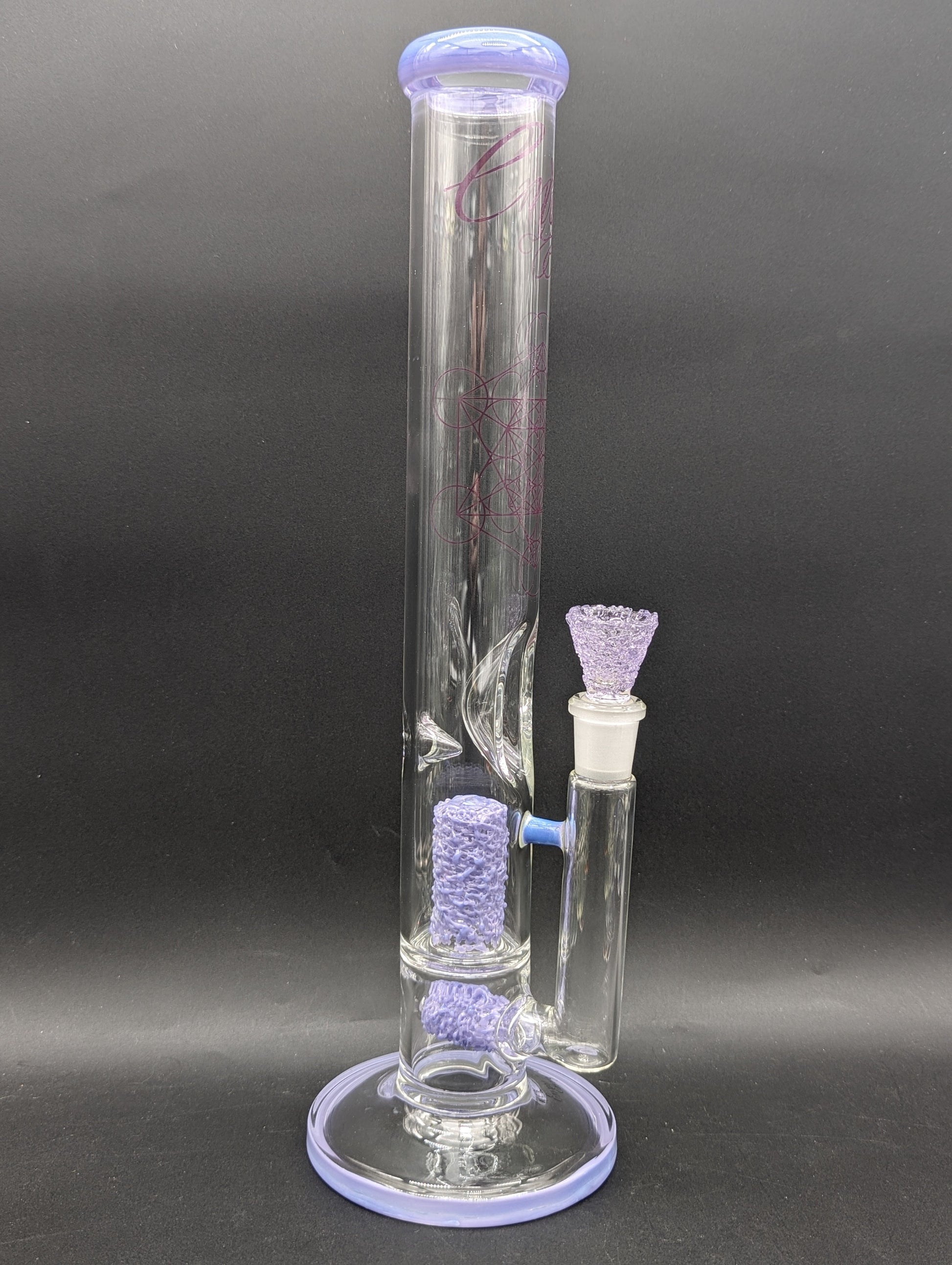 Envy Glass 16" "Pop Rocks" Dual Perc Straight Tube-Avernic Smoke Shop