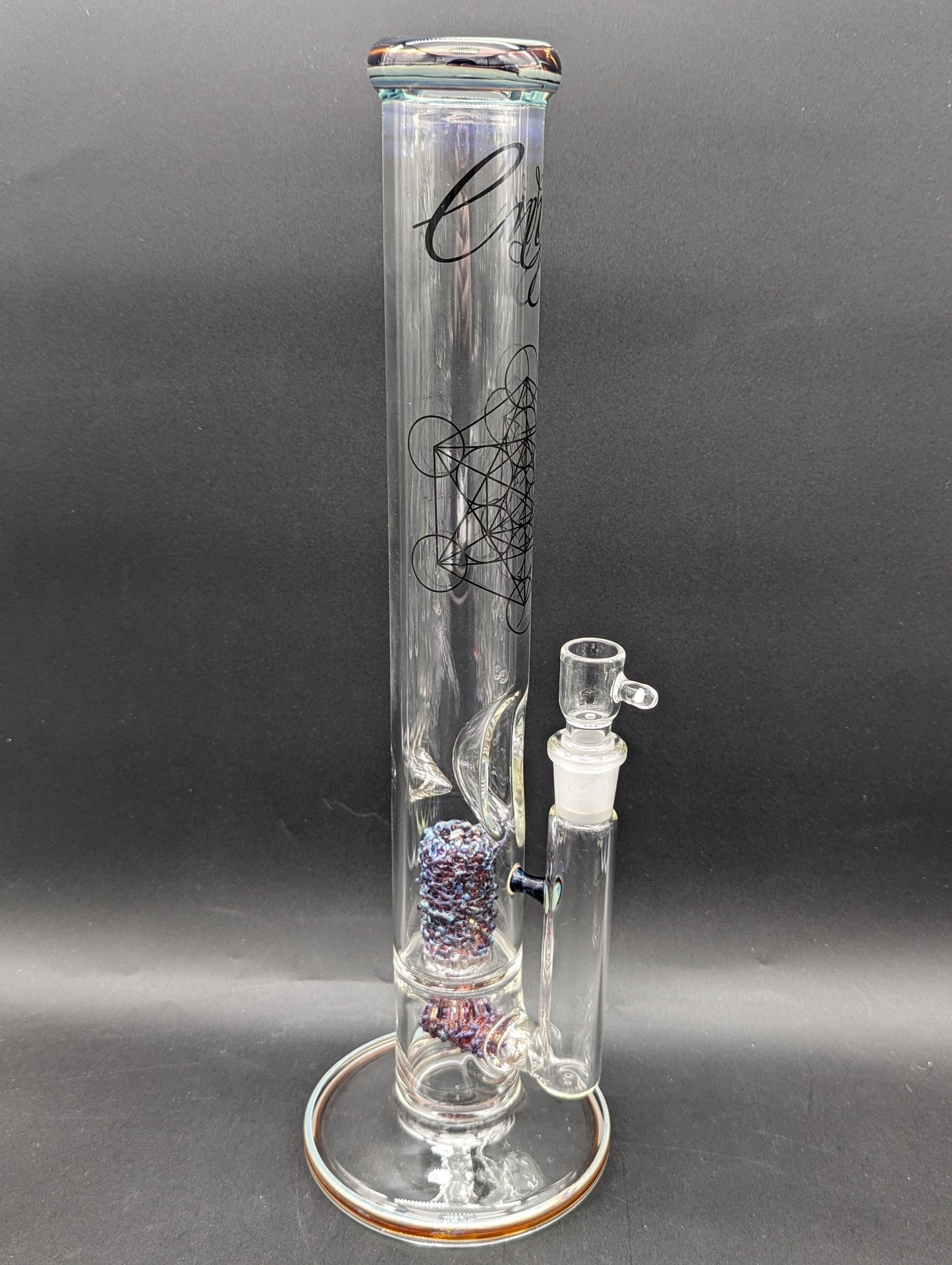 Envy Glass 16" "Pop Rocks" Dual Perc Straight Tube-Avernic Smoke Shop