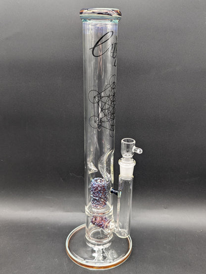 Envy Glass 16" "Pop Rocks" Dual Perc Straight Tube-Avernic Smoke Shop