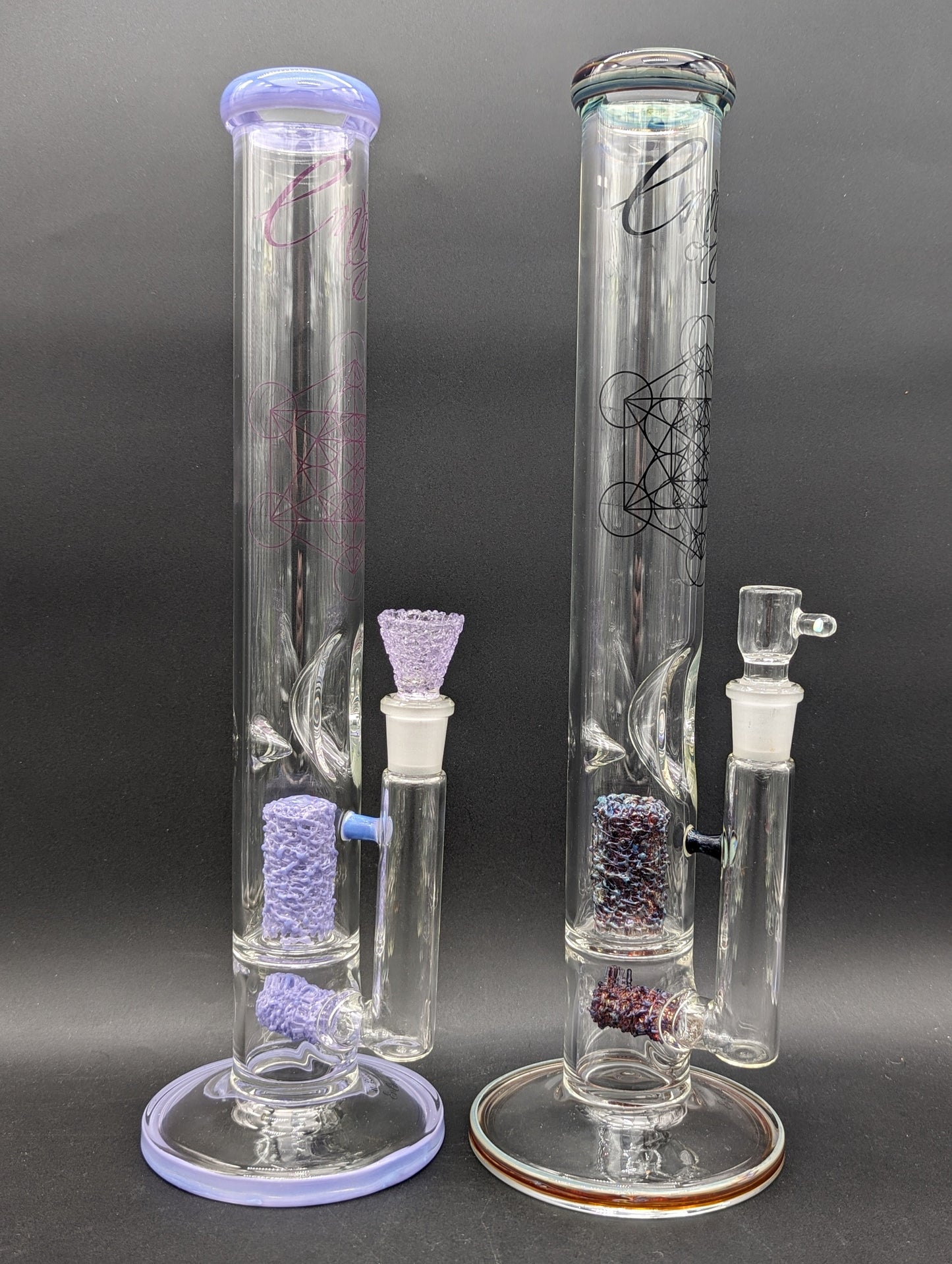 Envy Glass 16" "Pop Rocks" Dual Perc Straight Tube-Avernic Smoke Shop