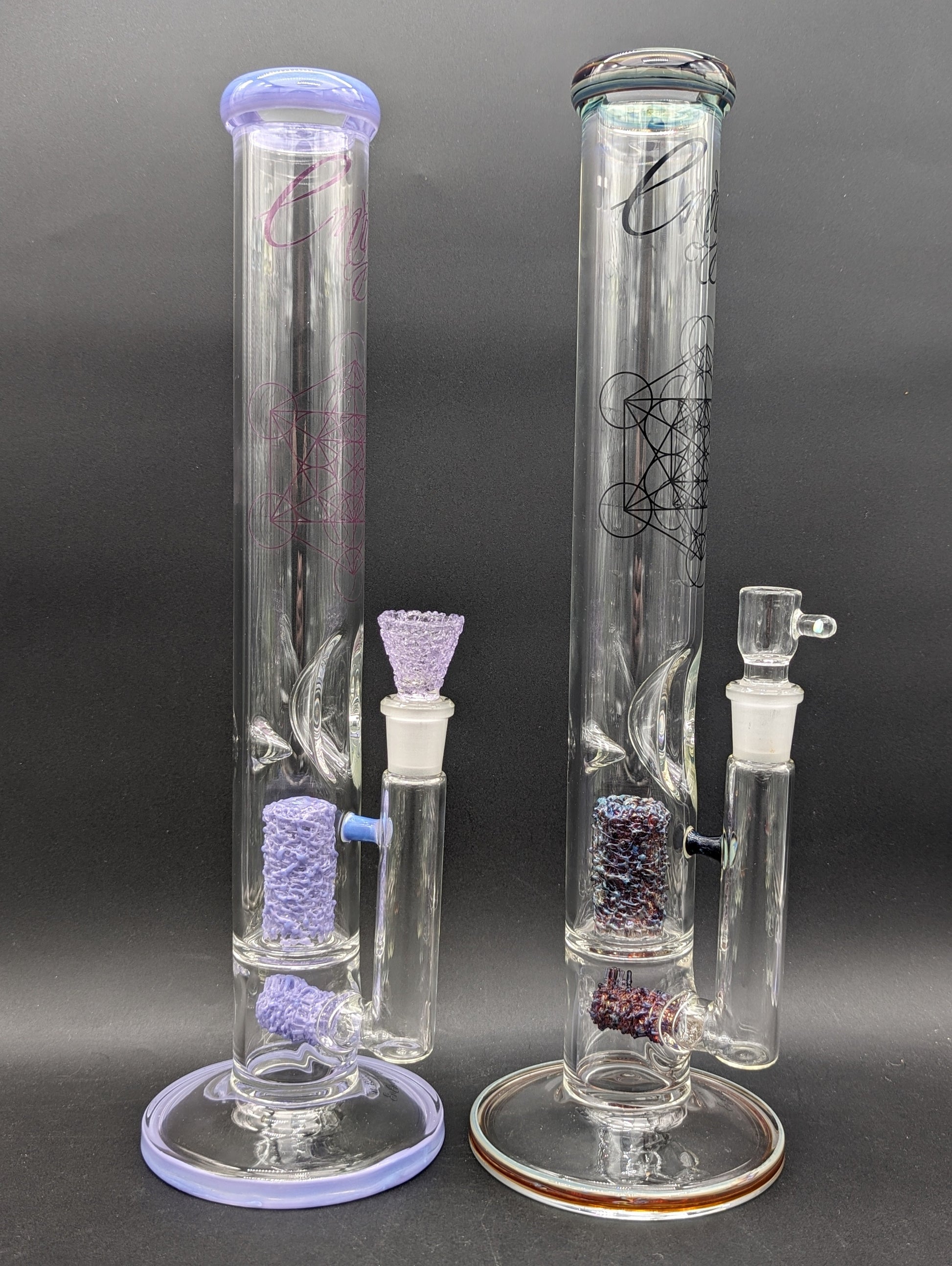 Envy Glass 16" "Pop Rocks" Dual Perc Straight Tube-Avernic Smoke Shop