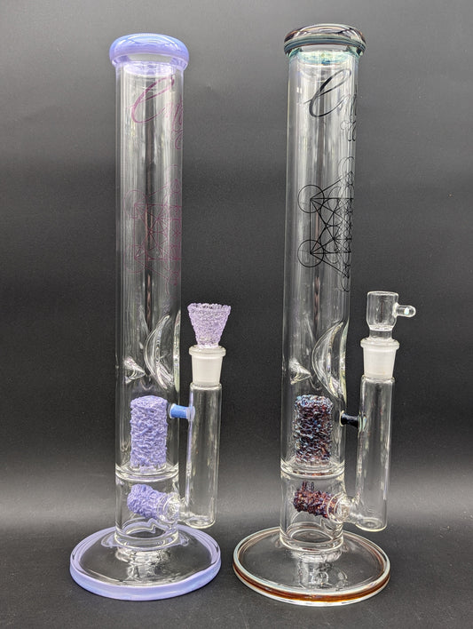 Envy Glass 16" "Pop Rocks" Dual Perc Straight Tube-Avernic Smoke Shop