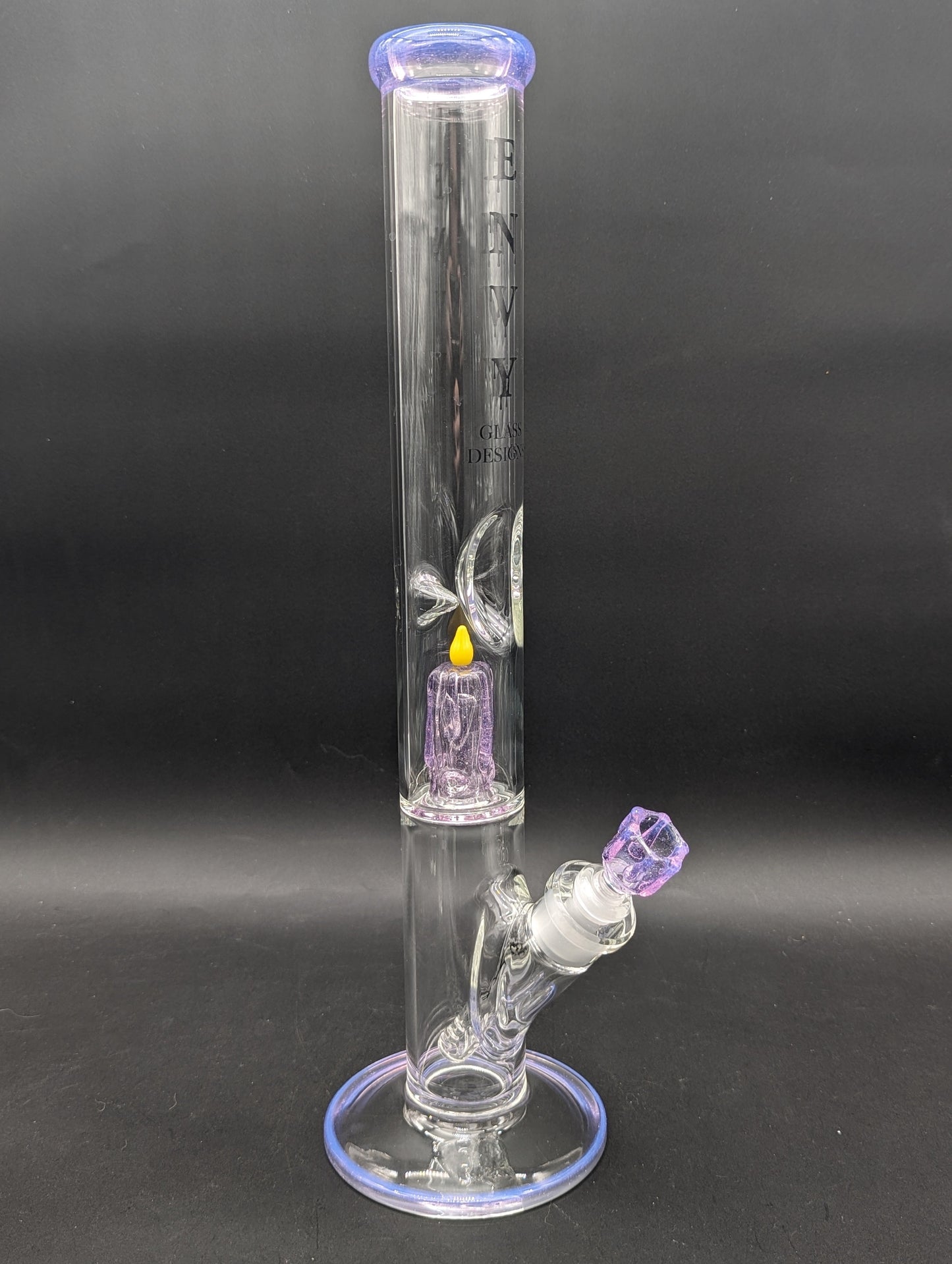 Envy Glass 17" Inline Candle Perc Straight Tube-Avernic Smoke Shop
