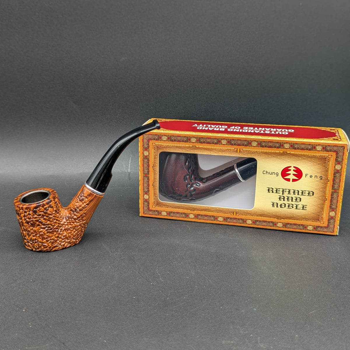 Faux Wood Textured 6" Sherlock Pipe-Avernic Smoke Shop