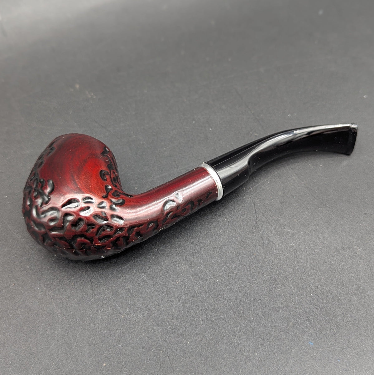 Faux Wood Textured 6" Sherlock Pipe-Avernic Smoke Shop