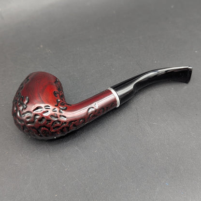 Faux Wood Textured 6" Sherlock Pipe-Avernic Smoke Shop