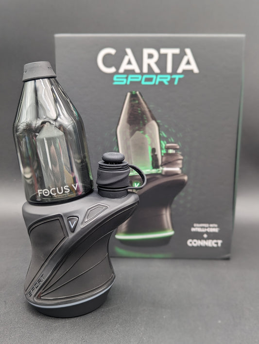 Focus V CARTA Sport Portable Electric Dab Rig | Black | 2700mAh-Avernic Smoke Shop