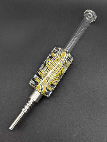 Freezable Glycerin Dab Straw w/ Stainless Steel Tip | 8.25" - Meech Madness Smoke Shop