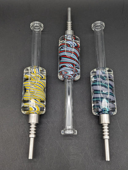 Freezable Glycerin Dab Straw w/ Stainless Steel Tip | 8.25" - Meech Madness Smoke Shop