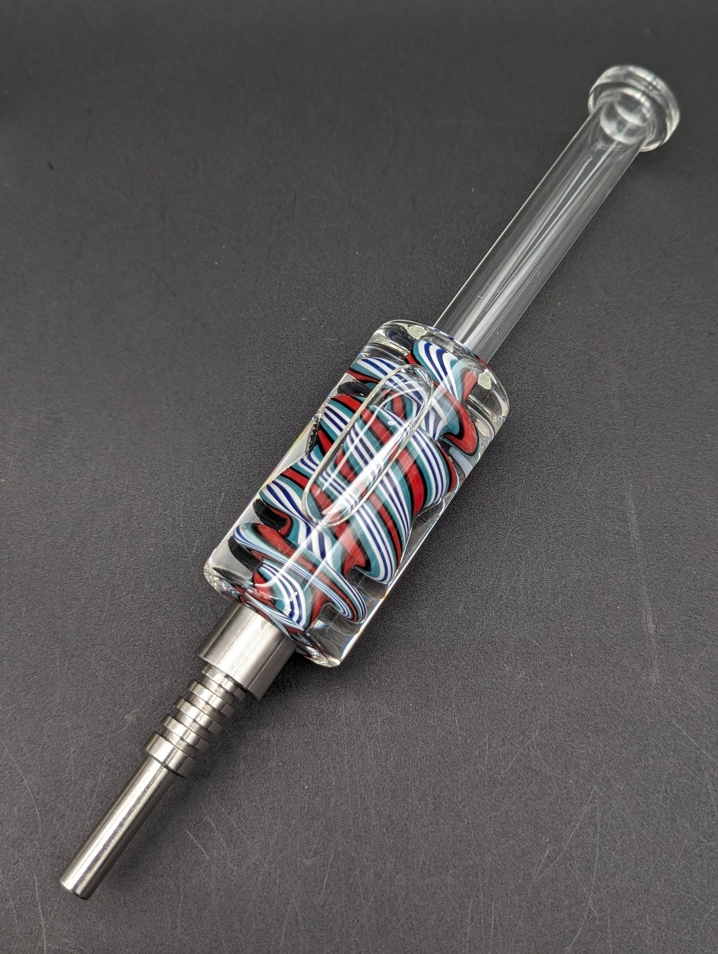 Freezable Glycerin Dab Straw w/ Stainless Steel Tip | 8.25" - Meech Madness Smoke Shop