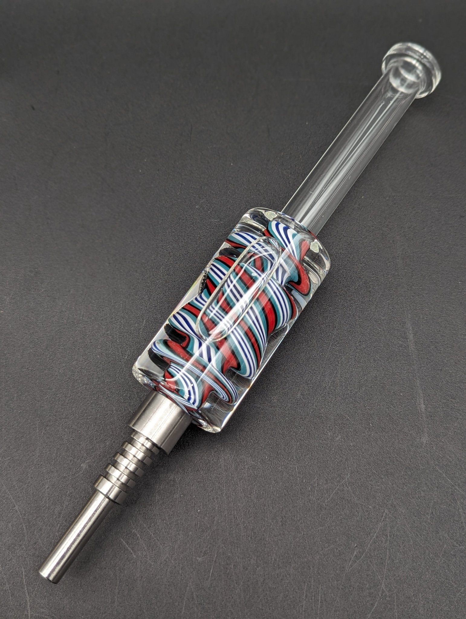 Freezable Glycerin Dab Straw w/ Stainless Steel Tip | 8.25" - Meech Madness Smoke Shop