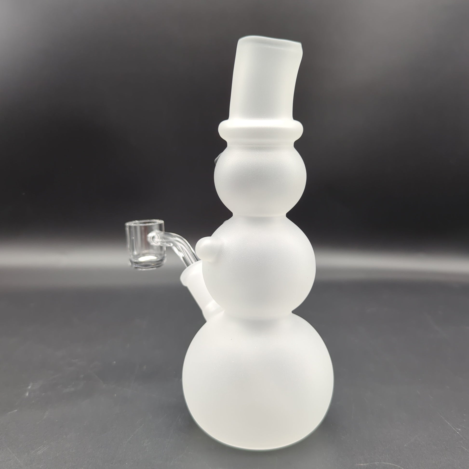 Frosted Snowman Glass Rig | 7" | 14mm - Avernic Smoke Shop