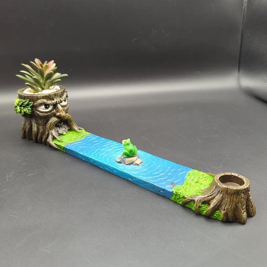 Fujima Tree Man Incense Burner w/ Faux Plant - 12.5" - Meech Madness Smoke Shop