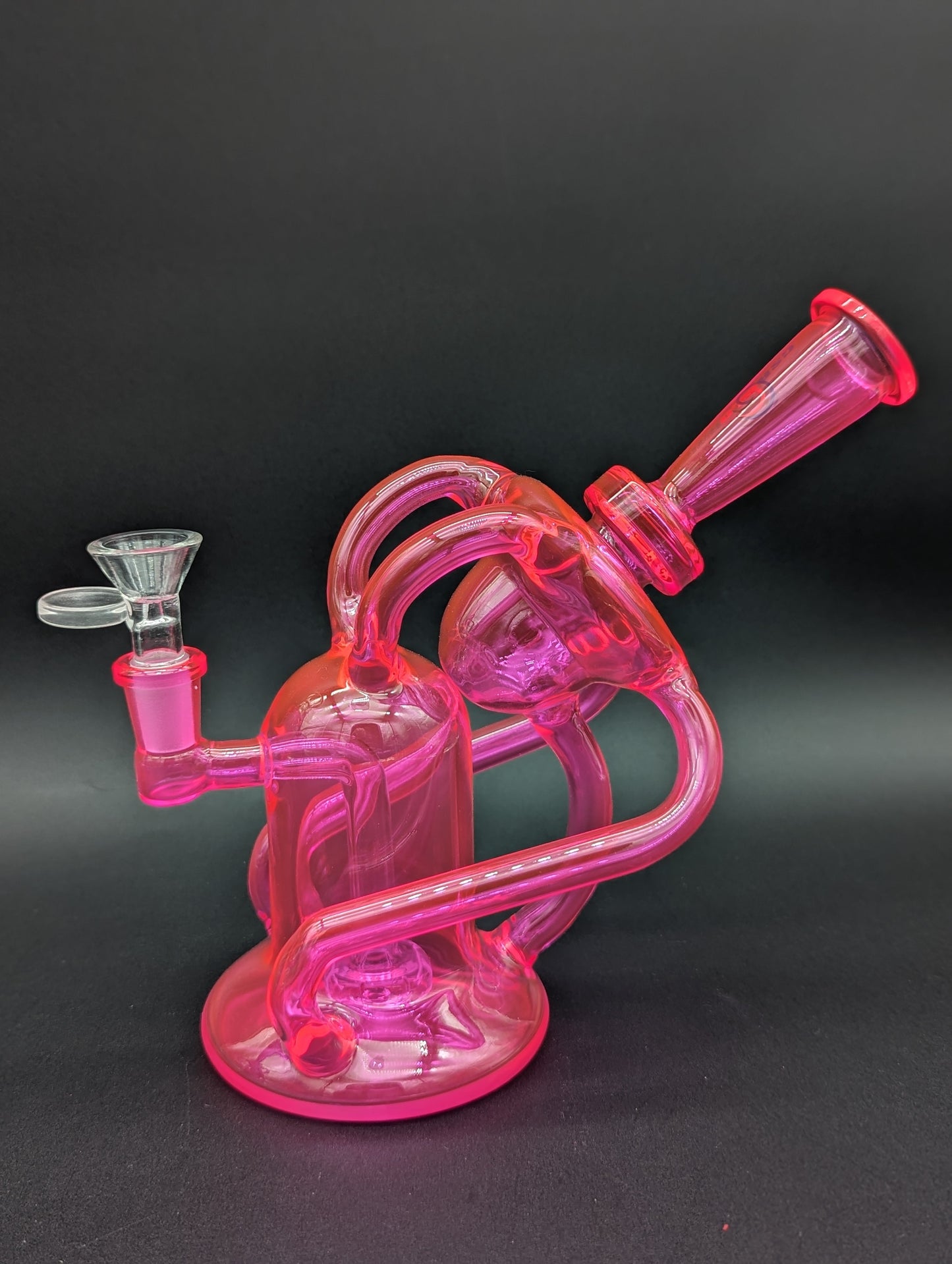 Full Color Glass Twisted Dual Chamber Recycler