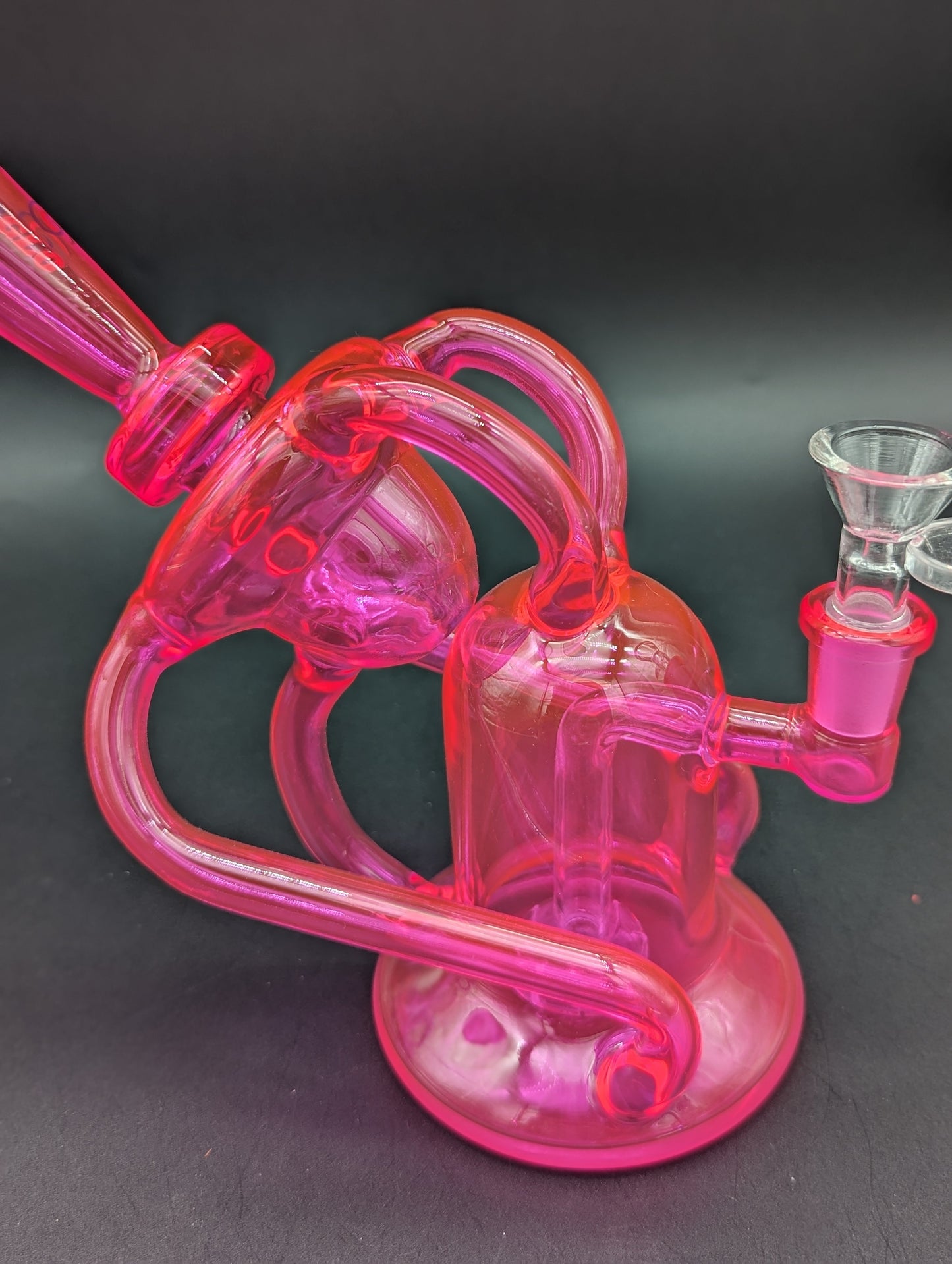 Full Color Glass Twisted Dual Chamber Recycler