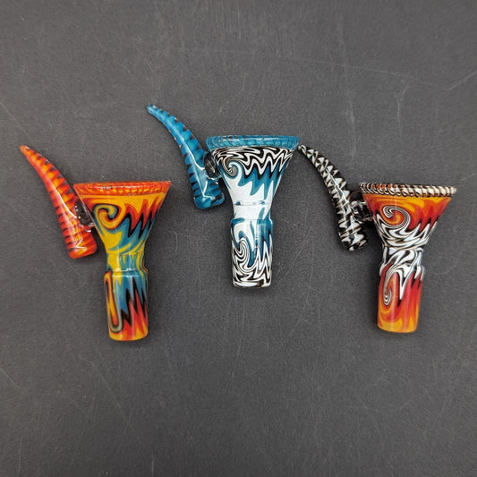 Fully Worked 14mm 4 Hole Slides w/ Handle - Meech Madness Smoke Shop