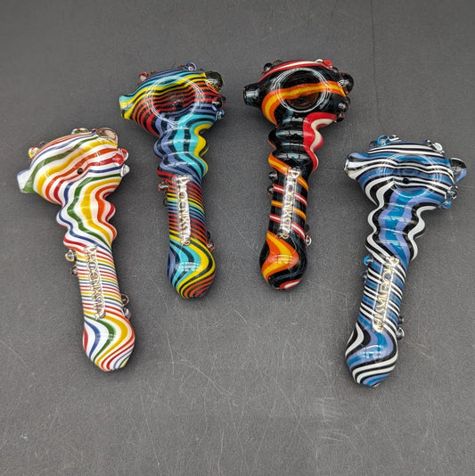 Fully Worked Studded 4.5" Hand Pipe - Meech Madness Smoke Shop