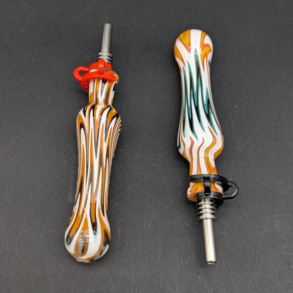 Fully Worked Wig Wag Dab Straw | 5.5" | 10mm-Avernic Smoke Shop