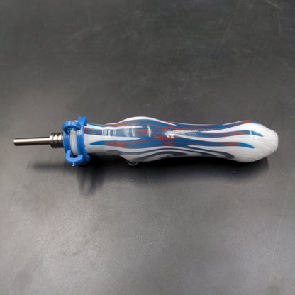 Fully Worked Wig Wag Dab Straw | 5.5" | 10mm-Avernic Smoke Shop