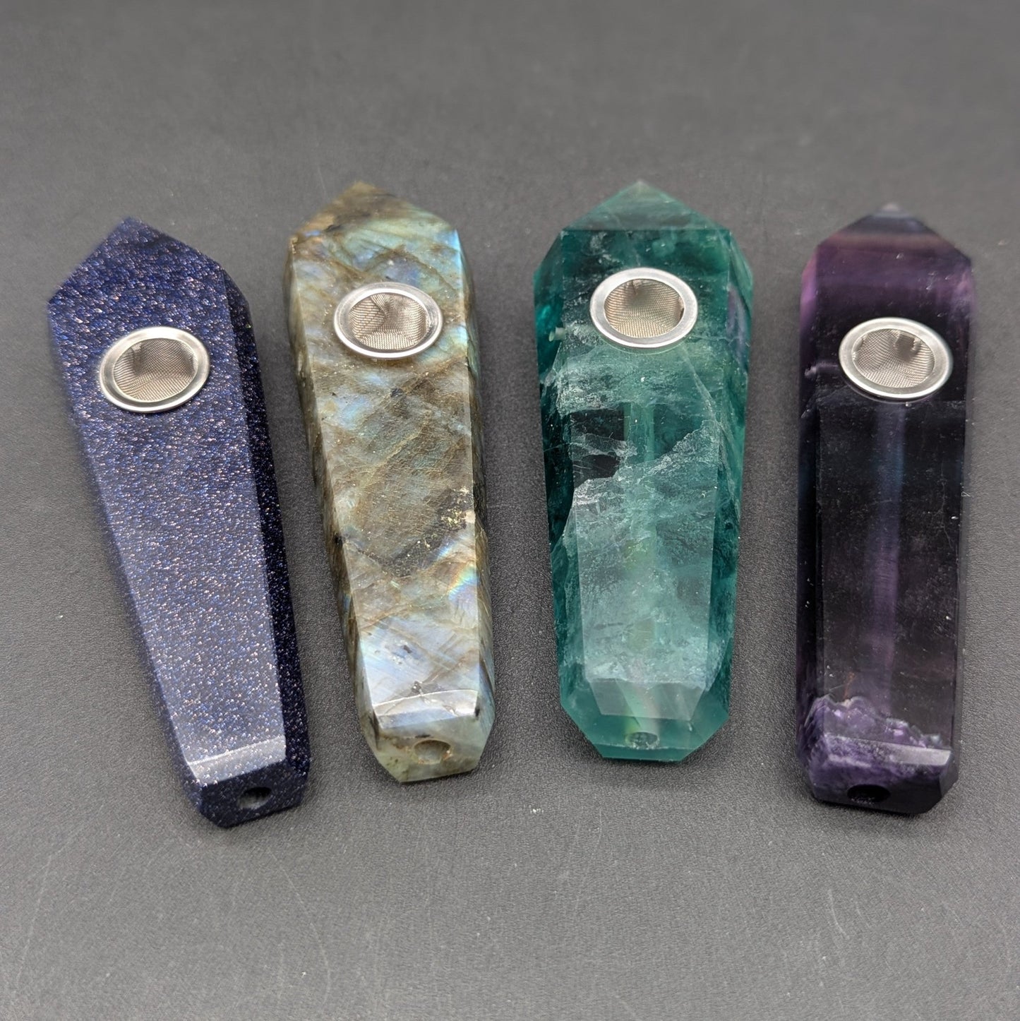 Gemstone Hand Pipe | 4" - Meech Madness Smoke Shop