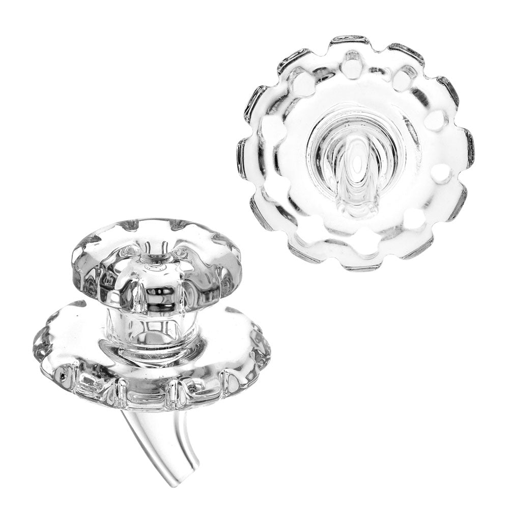 Glass Gear Carb Cap | 30mm | Clear - Avernic Smoke Shop