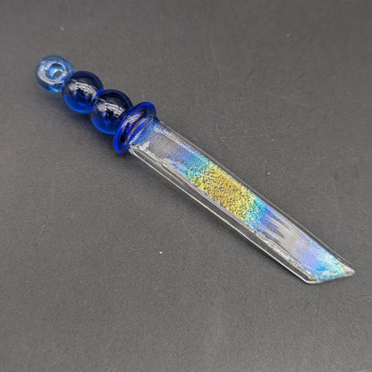 Glass Rainbow Sword Dab Tool-Avernic Smoke Shop