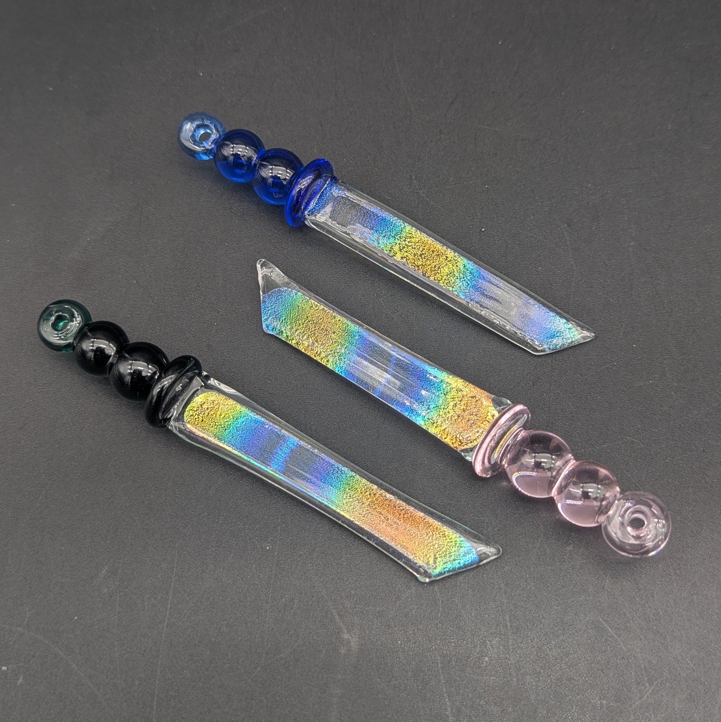 Glass Rainbow Sword Dab Tool-Avernic Smoke Shop