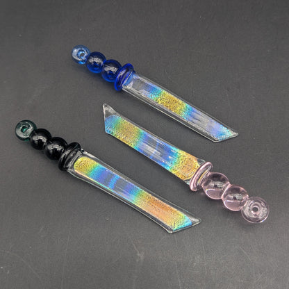 Glass Rainbow Sword Dab Tool-Avernic Smoke Shop