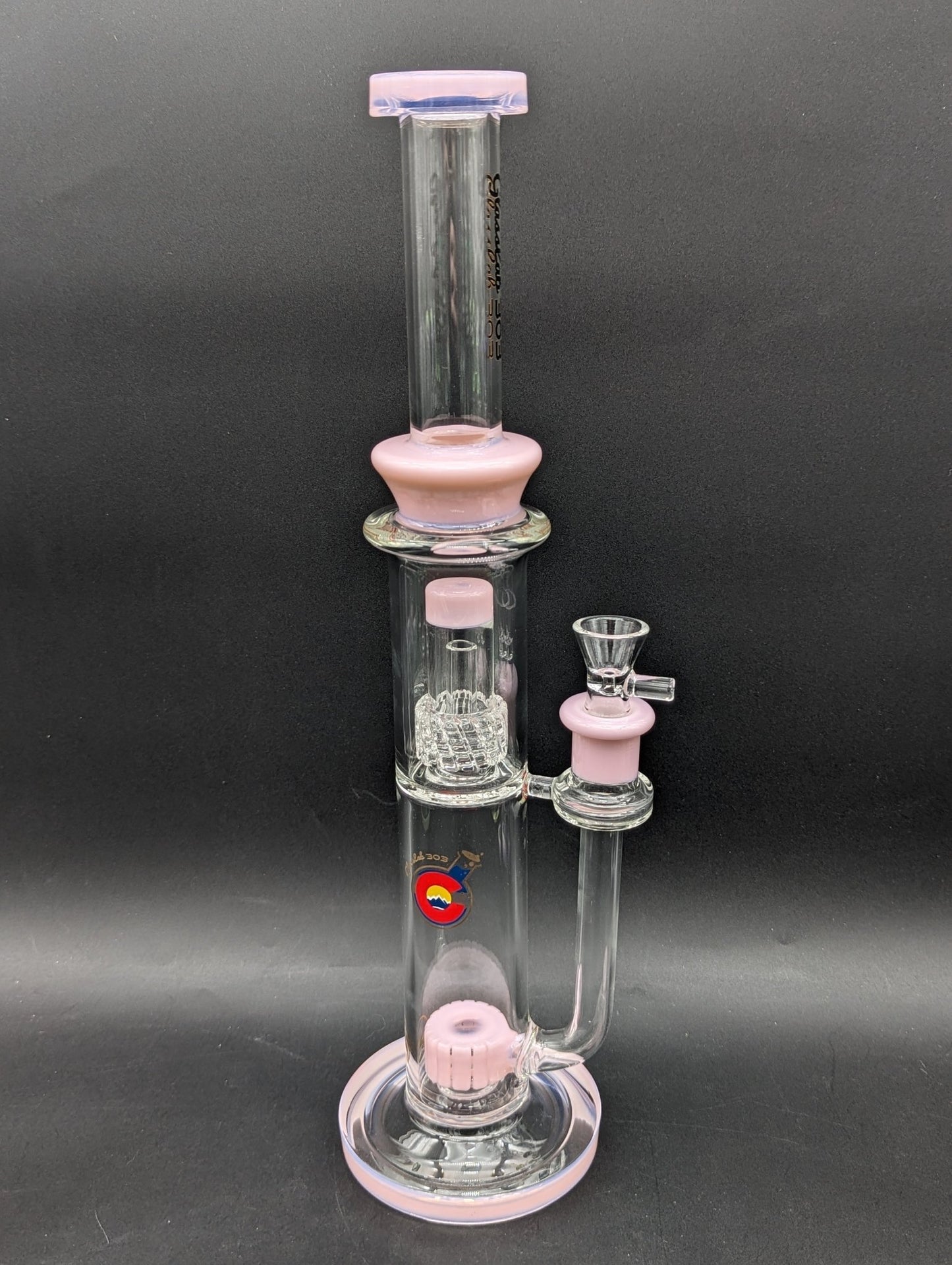 Glasslab 303 16" Dual Perc Straight Tube - Meech Madness Smoke Shop