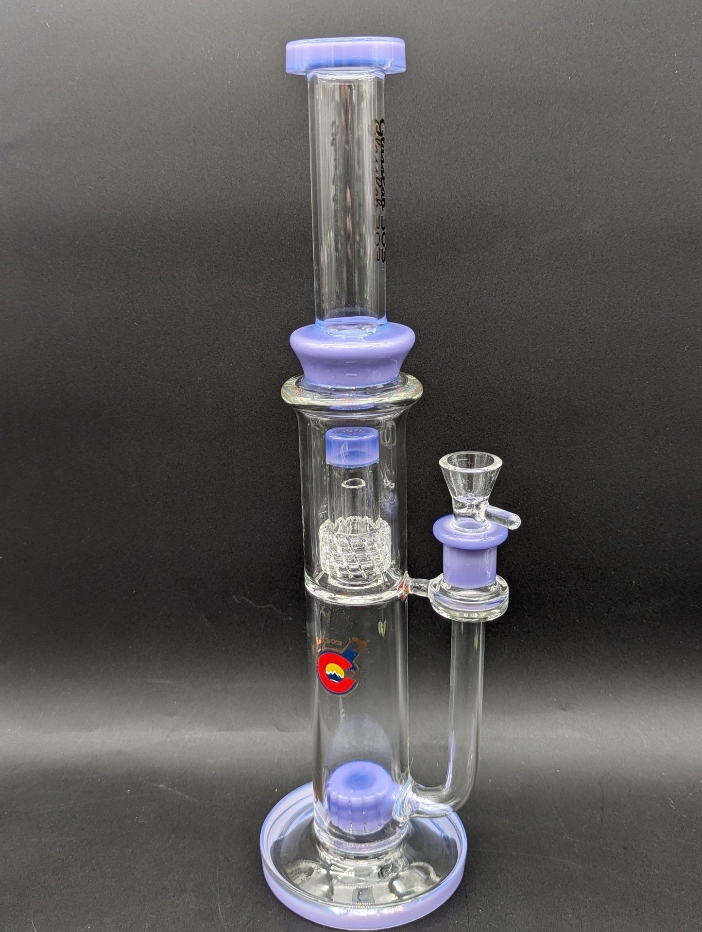 Glasslab 303 16" Dual Perc Straight Tube - Meech Madness Smoke Shop