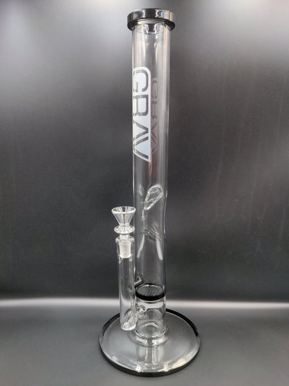 GRAV® Large, Black Accent Straight Base W/ Disc Water Pipe - Meech Madness Smoke Shop