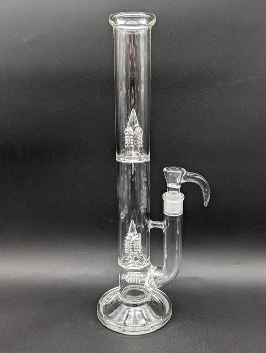 Greek Glass 16" Inline to Inverted 4 Tube-Avernic Smoke Shop