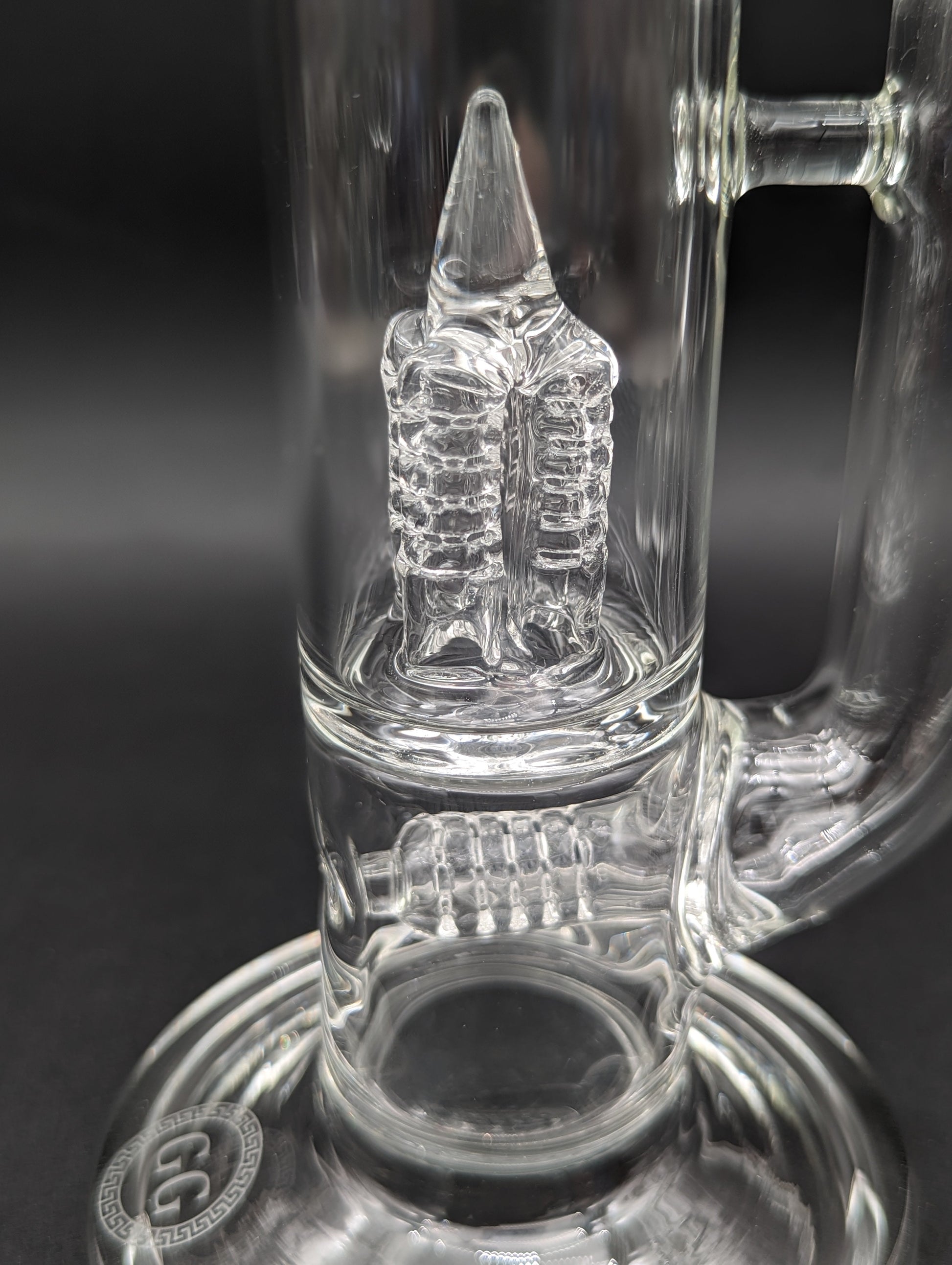 Greek Glass 16" Inline to Inverted 4 Tube-Avernic Smoke Shop