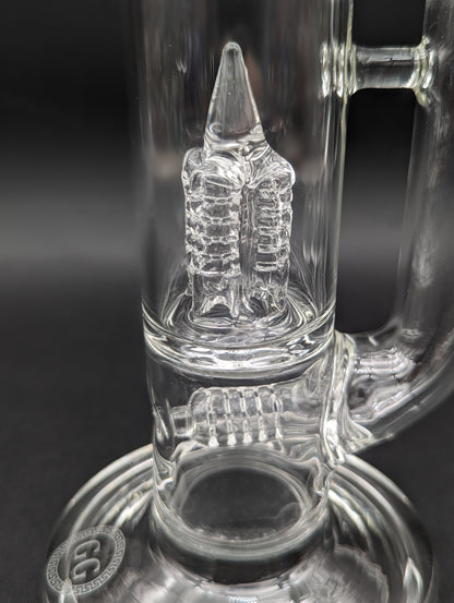 Greek Glass 16" Inline to Inverted 4 Tube-Avernic Smoke Shop