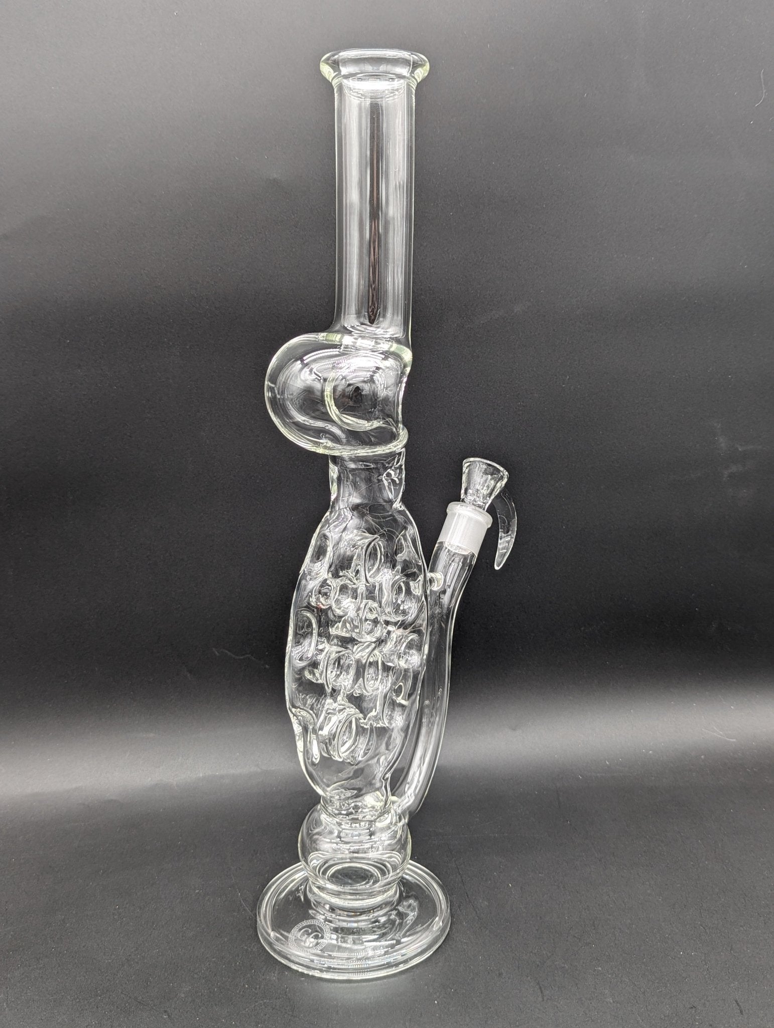 Greek Glass 18" Swiss Tube 2.0 - Side Feeder - Meech Madness Smoke Shop