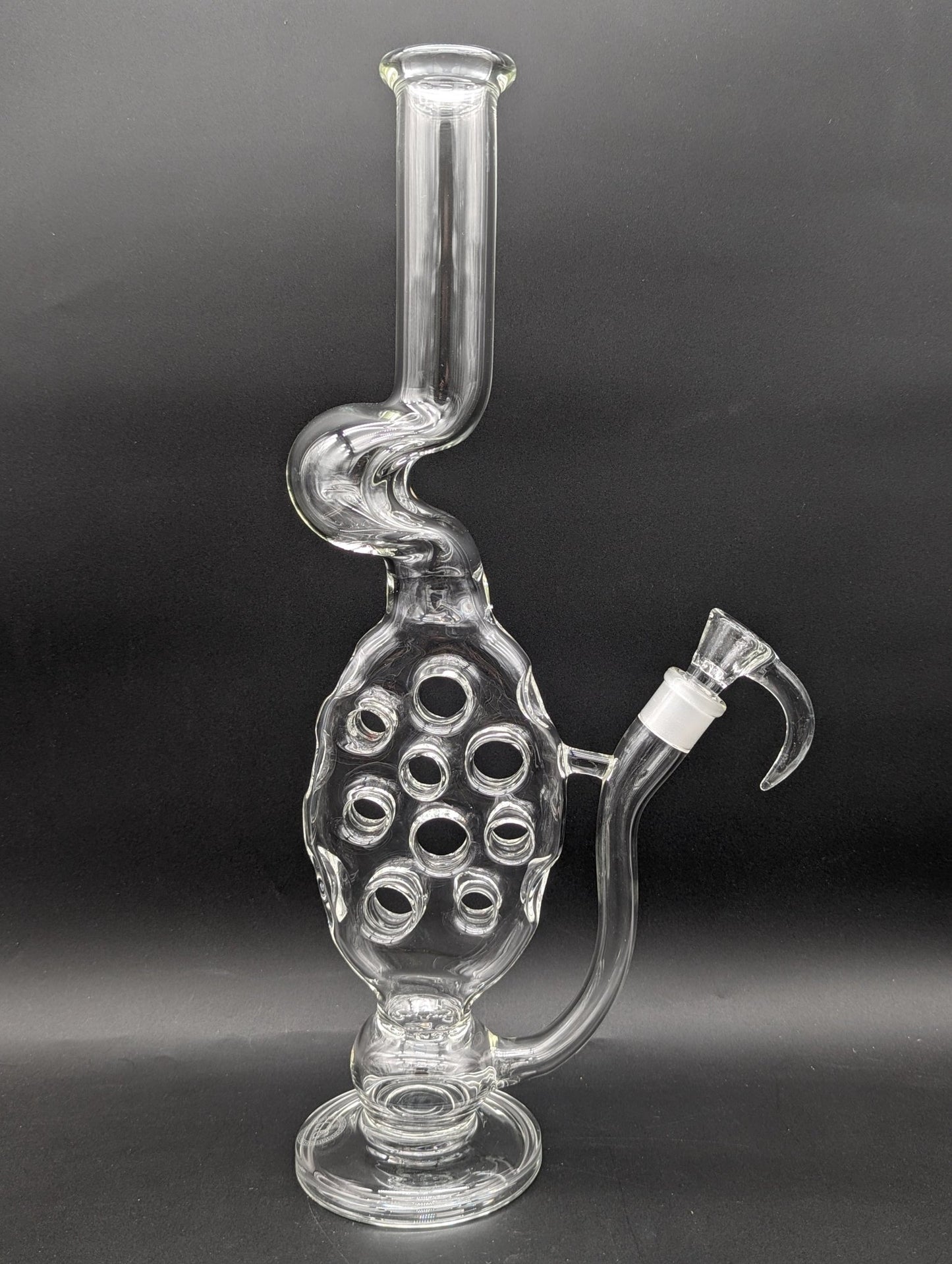 Greek Glass 18" Swiss Tube 2.0 - Side Feeder - Meech Madness Smoke Shop