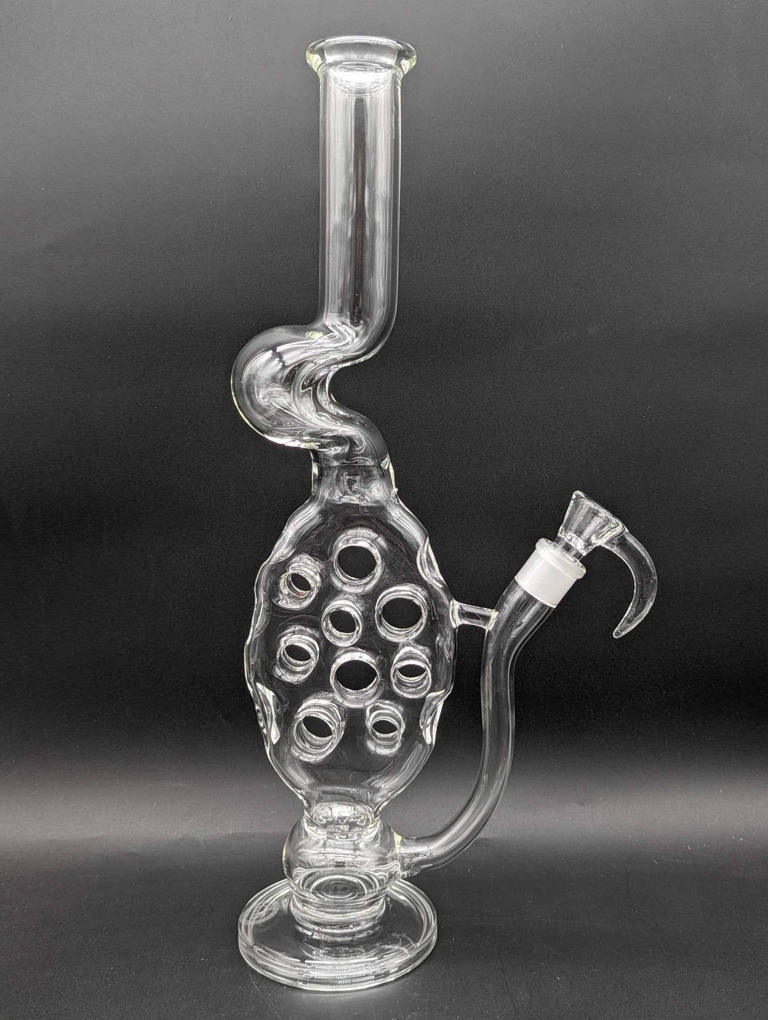 Greek Glass 18" Swiss Tube 2.0 - Side Feeder - Meech Madness Smoke Shop