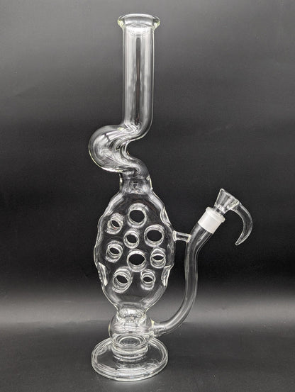 Greek Glass 18" Swiss Tube 2.0 - Side Feeder - Meech Madness Smoke Shop