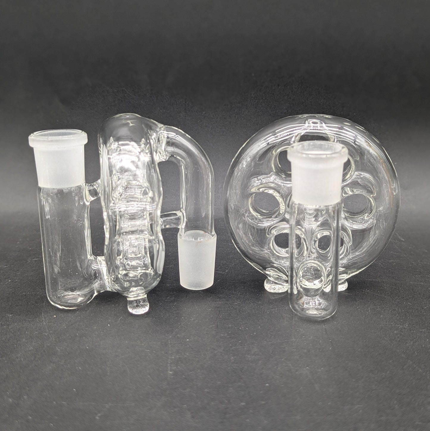 Greek Glass 18mm Swiss Ash Catcher-Meech Madness Smoke Shop