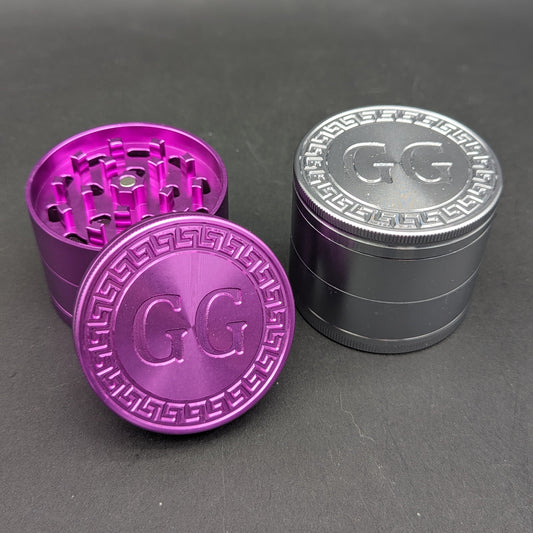 Greek Glass 4 Piece Metal Grinders-Meech Madness Smoke Shop