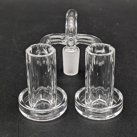 Greek Glass Double Faceted Charmer 14mm - Meech Madness Smoke Shop