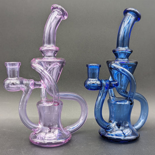 Greek Glass Floating Recycler Dab Rig - Meech Madness Smoke Shop