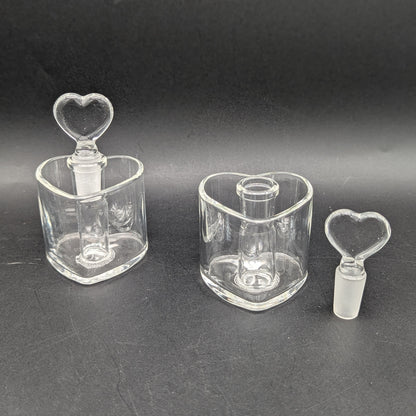 Greek Glass Heart Shaped Qtip & Iso Holder-Avernic Smoke Shop