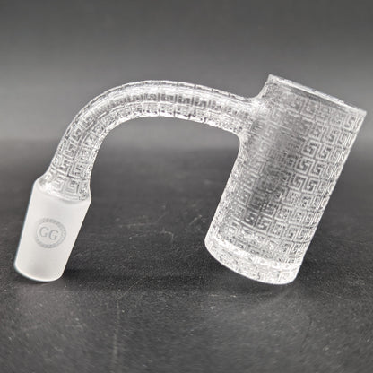 Greek Glass HQ Deep Etched Banger 14mm-Meech Madness Smoke Shop