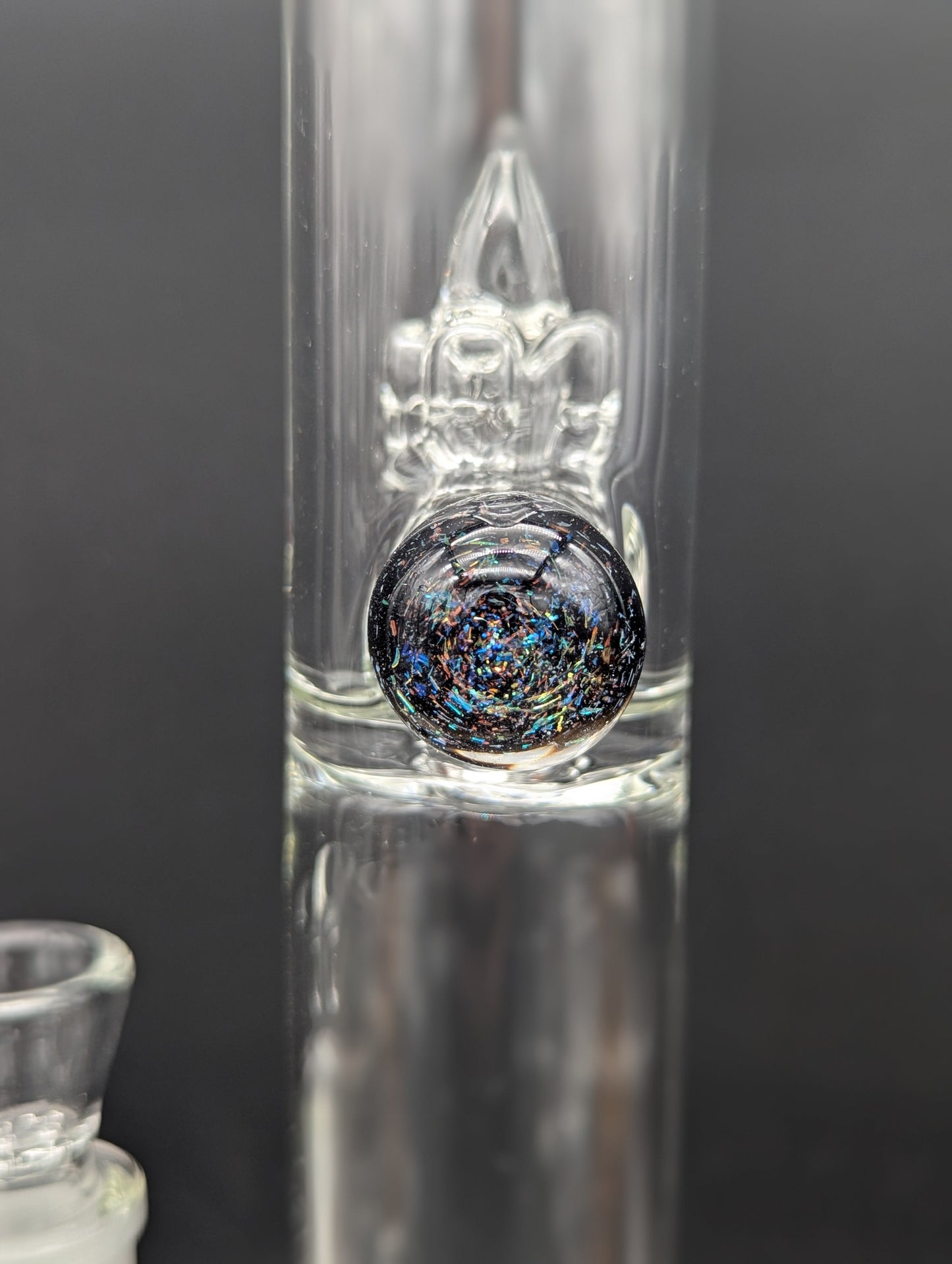 Greek Glass Inline to 360 Grid Cap Tube w/ Marble