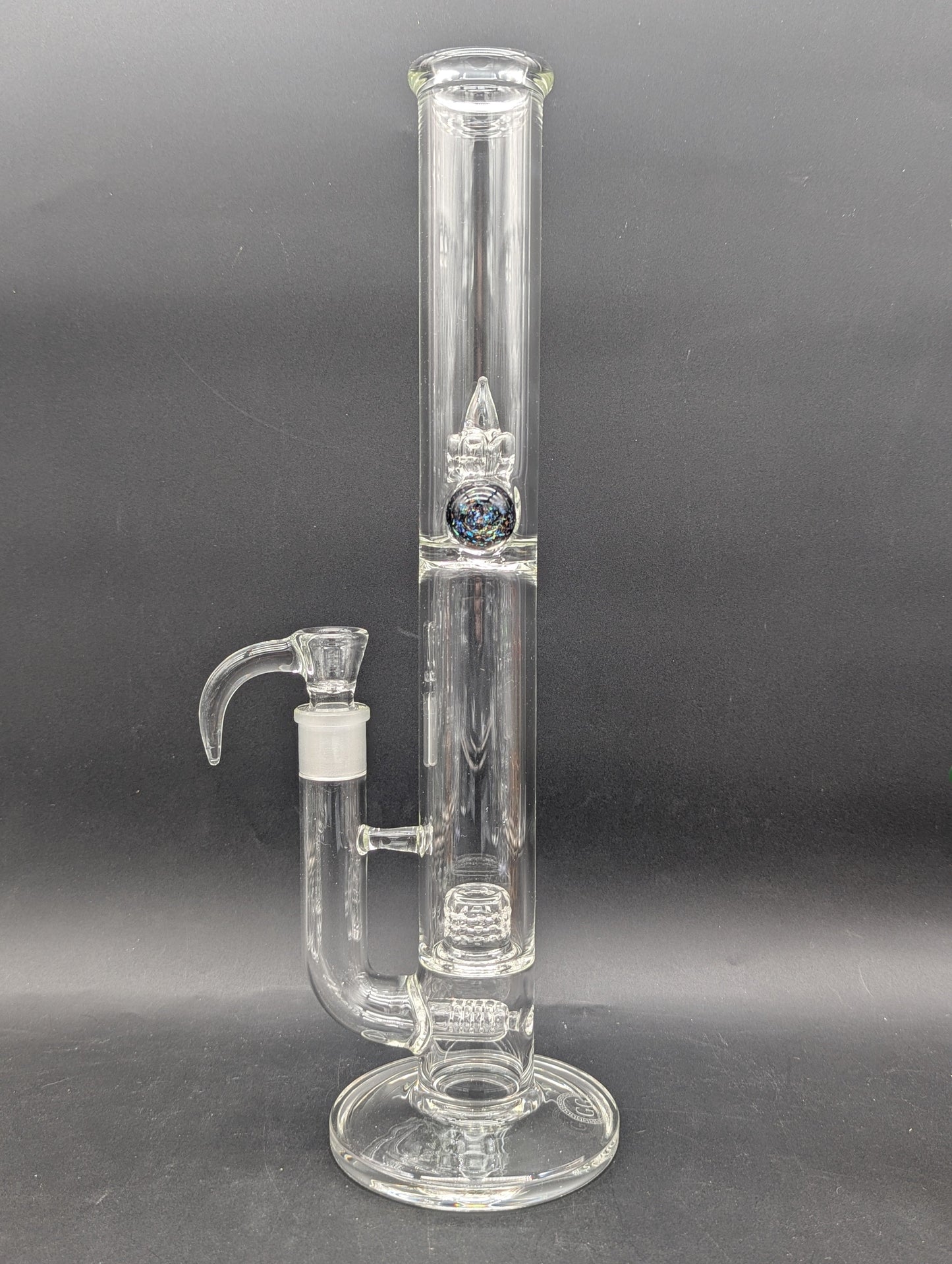 Greek Glass Inline to 360 Grid Cap Tube w/ Marble