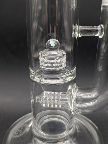 Greek Glass Inline to 360 Grid Cap Tube w/ Opal-Avernic Smoke Shop