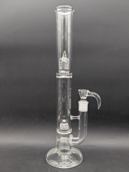 Greek Glass Inline to 360 Grid Cap Tube w/ Opal-Avernic Smoke Shop