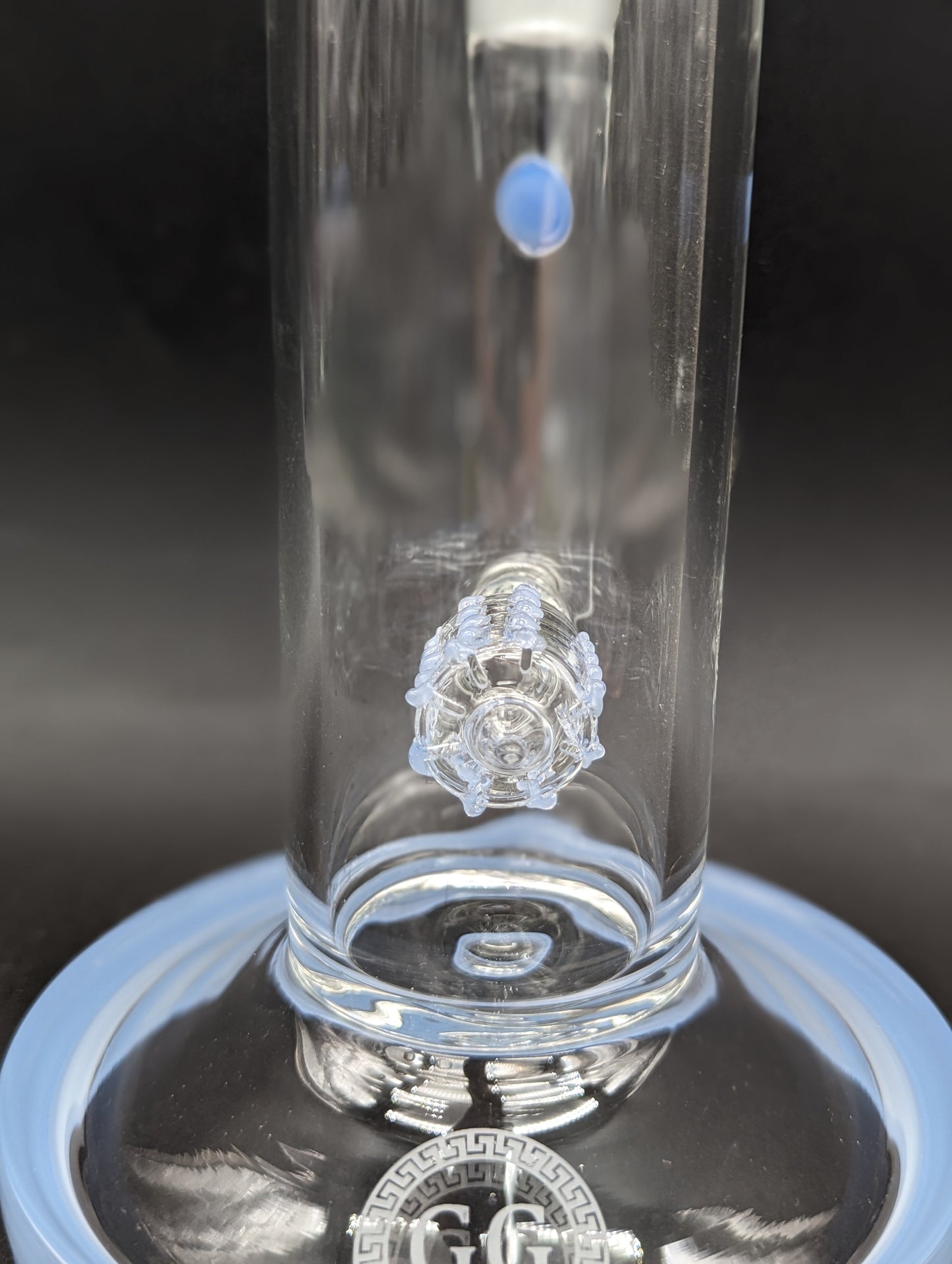 Greek Glass Kingstem Perc w/ Splash Guard-Avernic Smoke Shop